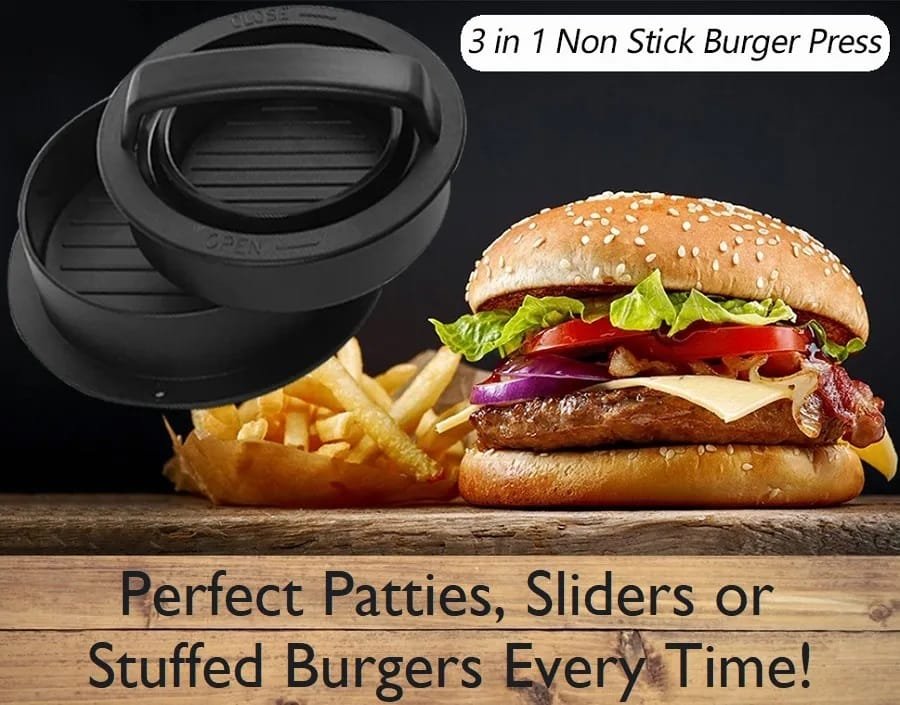 SALE! 3 in 1 Non-Stick Burger Mold
Make stuffed beef or veggie burgers
Click ---> HERE
