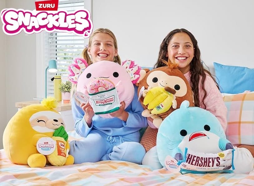 SALE! Snackles 16-inch by ZURU
Cuddly Squishy Plushes with Licensed Snack Brands
Lots of options. Other sizes are available, but most of them are sold out.
Click ---> HERE