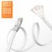 Jadaol Cat 6 Ethernet Cable 50 ft, Outdoor&Indoor 10Gbps Support Cat8 Cat7 Network, Flat Fast Speed RJ45 Internet LAN Computer Solid Patch Cord with Clips for Router, Modem, PS4/5, Xbox, Gaming, White