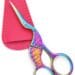 3.9 Inch Sewing Embroidery Scissors with Artificial Leather Cover Stainless Steel Stork Scissors Vintage Embroidery Scissors for Needlework, Manual Sewing Handicraft (Multicolors)