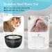 Cat Water Fountain Stainless Steel Tray, 102oz/3L Ultra Quiet Pet Fountain for Cats Inside, Automatic Cat Water Bowl Dispenser for Cats Dogs, Cat Drinking Fountains Visable Water Level, Easy to Clean