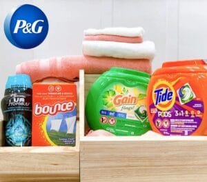 Gain and Downy laundry products including detergent and fabric enhancers