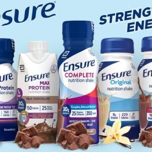 Ensure Max Protein and Ensure Original nutrition shakes in assorted flavors