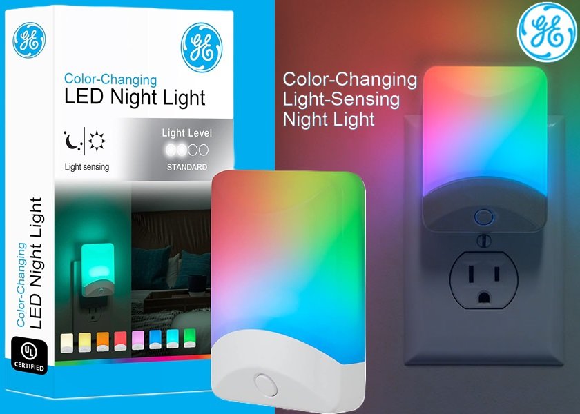 SALE! GE Color-Changing LED Night Light
Plug Into Wall, Dusk to Dawn Sensor, Ambient Lighting, Safety Rated. Select 1, 2 or 4 pack.
Click ---> HERE
