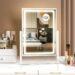 Lighted Makeup Mirror, Hollywood Vanity Mirror with Lights, Touch Control 3 Color Lighting Modes for Bedroom, Detachable 10X Magnification Mirror, 360ยฐRotation (16 in, White)