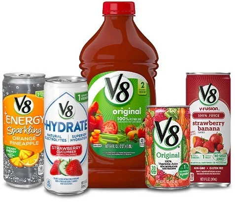 19% coupon on Select V8 Drinks & Juices