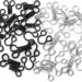 60 Pairs Sewing Hooks and Eyes Closure for Bra Clothing Trousers Skirt Sewing DIY Craft,3 Sizes(Silver and Black)