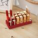 Silicone Lipstick Organizer 18+6 Slots, Lipstick Holder Stand Square Nail Polish Rack for Brush Lip Eye Stick Nail Polish Brushes Eyebrow, Wine Red