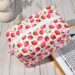 SOIDRAM Pink Makeup Bag Quilted Cosmetic Bag Puffy Coquette Makeup pouch Aesthetic Strawberry Cute Travel Toiletry Bag Large Organizer cotton Makeup Brushes Storage Bag for Women