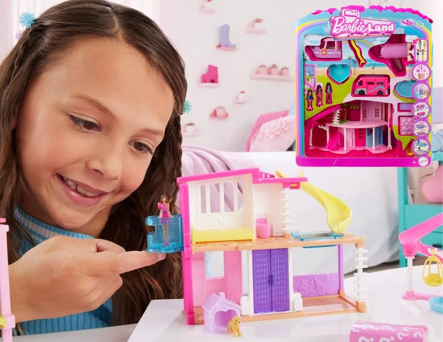 Mini Doll House, Four 1.5-Inch Dolls, Furniture & Accessories, DreamCamper, Boat & Plane
Also available on the same page is the Mini BarbieLand Golf Playset
Click ---> HERE