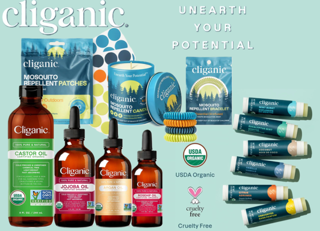 15% coupon on Select Cliganic Products