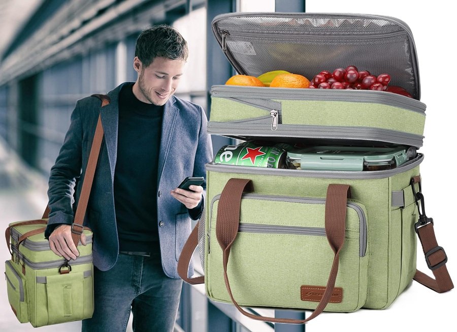 SALE! Double Decker Lunch & Cooler Bag
Zippered top compartment and front pouch
Click ---> HERE