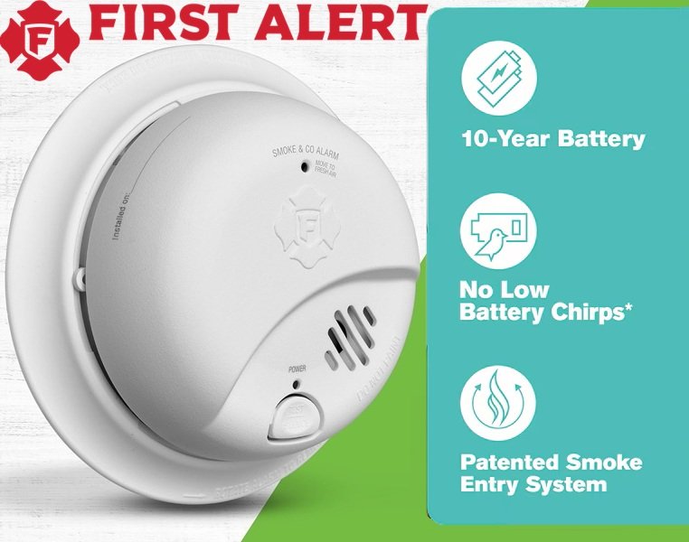 SALE! First Alert Smoke & Carbon Monoxide Alarm
10-Year Battery
Click ---> HERE