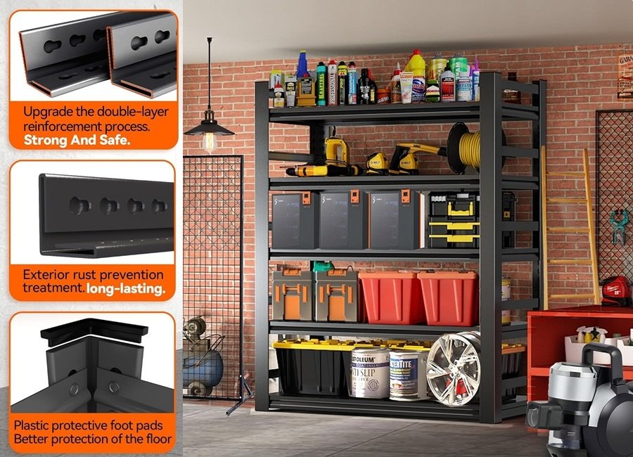 SALE! Heavy Duty 5-Tier Steel Storage Rack
3000 lbs Capacity, 16"D x 36"W x 72"H, Adjustable Shelves
Click ---> HERE