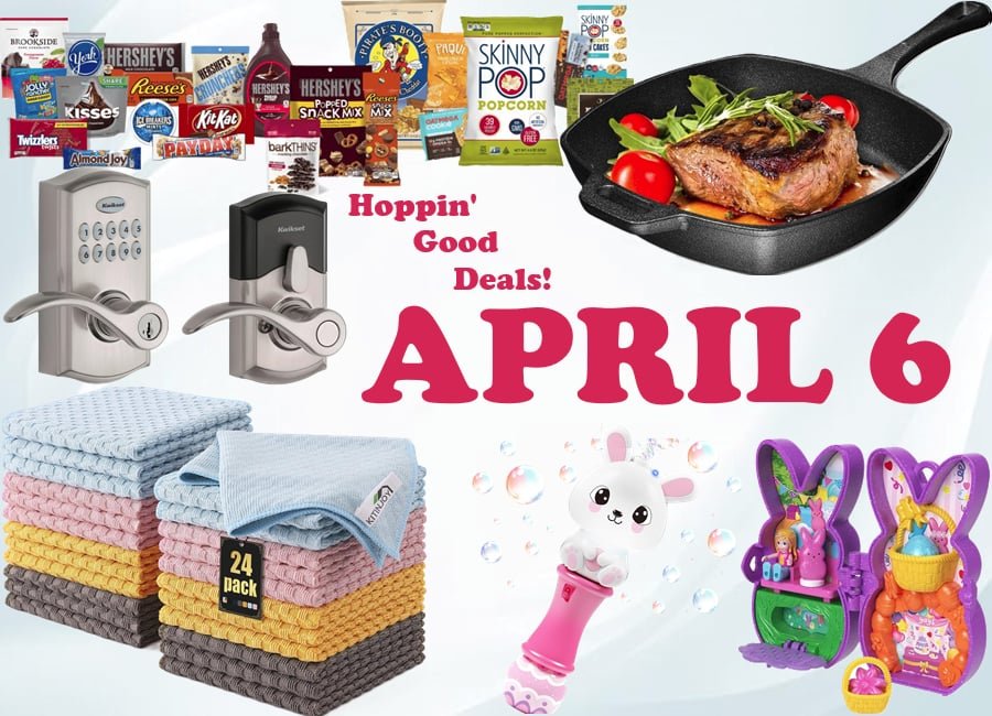 Save 15% when you spend $30 on Hershey Company Snacks, SALE! Lodge Cast Iron Square Grill Pan, Kwikset SmartCode 10-Button Door Lever, SALE! Kitinjoy Microfiber Cleaning Cloths, Polly Pocket 2-pack Peeps Mini Playsets, Light-up Easter Bubble Wands