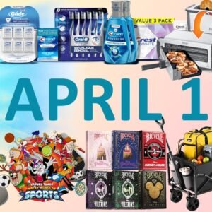 PROMOTION! Save $5 when you buy 2 Oral Care Products, SALE! Ninja ST101 Foodi 2-in-1 Flip Toaster, SALE! Lasko 42.5″ Oscillating Tower Fan, SALE! VEVOR Collapsible Folding Wagon, SALE! Looney Tunes: Wacky World of Sports Video Game, SALE! Bicycle Disney Limited Edition 100 Year Anniversary Playing Cards