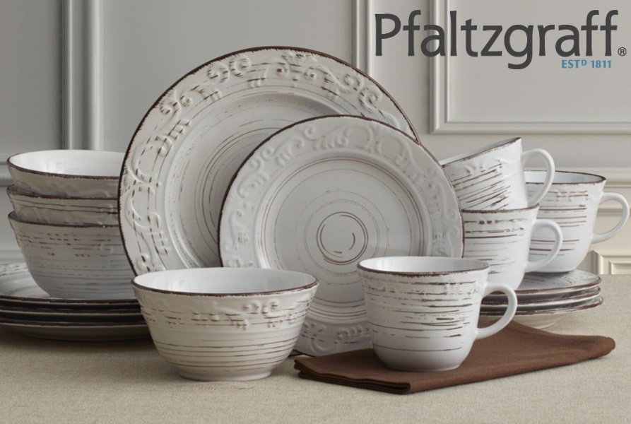 SALE! Pfaltzgraff Trellis White 16-Piece Dinnerware Set
Crafted of stoneware. Service for four includes, dinner plates, salad plates, bowls and 14 ounce mugs. Microwave and dishwasher safe.
Click ---> HERE