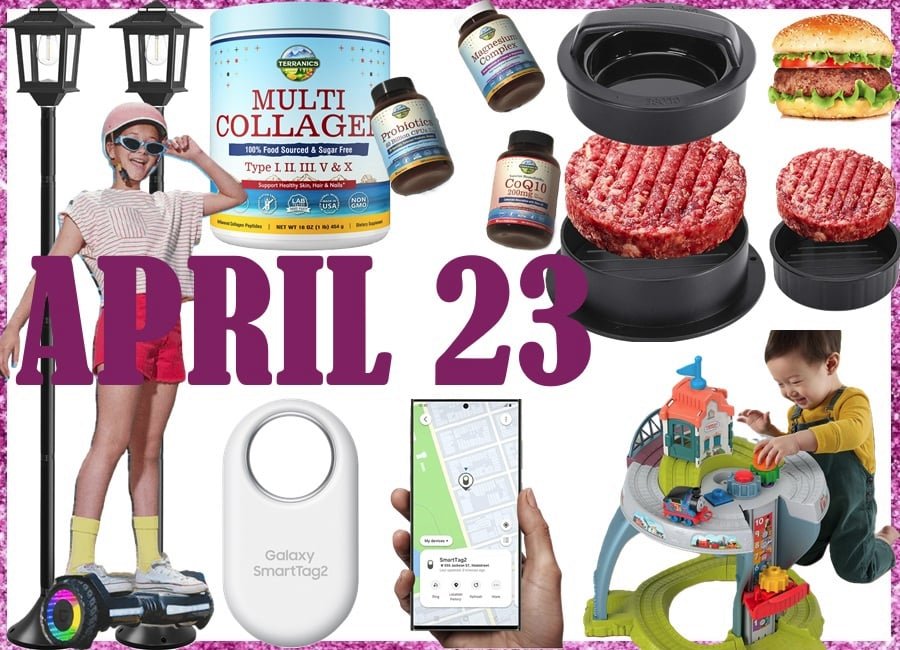 Terranics Nutritional Products, SALE! 3 in 1 Non-Stick Burger Mold, SALE! PASAMIC 2-Pack Solar Lamp Posts, SALE! Samsung Galaxy SmartTag2 Bluetooth Tracker, SALE! Thomas & Friends My First Train Table, SALE! Jetson Hoverboard with Built in Bluetooth Speaker.