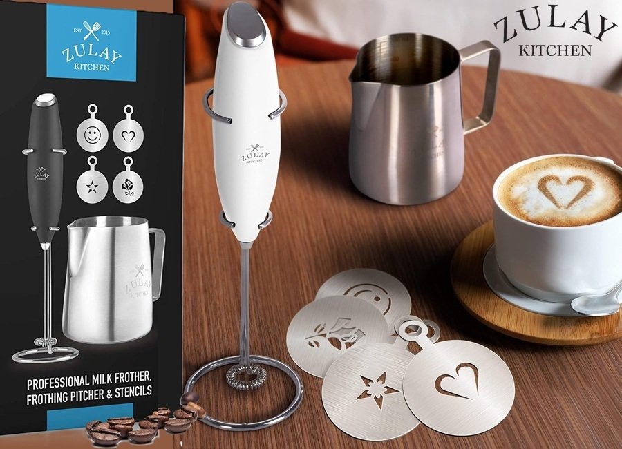 SALE! Zulay Milk Frother Complete Set
Handheld Foam Maker with Stencils & Frother
Click ---> HERE