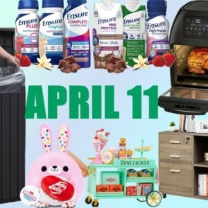 25% & 30% coupons on Select Ensure, SALE! CHEFMAN 10qt 17-in-1 Digital Air Fryer Oven, SALE! DEVAISE Mobile Wood File Cabinet with Lock, SALE! Keter Copenhagen Resin Large Trash Can with Lid for Patio and Outdoor 32 Gallon, 15″ x 15″ x 33.3″, Uses 30-39 gallon trash bags, SALE! Snackles 16-inch by ZURU, SALE! MGA’s Miniverse Harry Potter Honeydukes Trolley