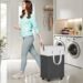HomeHacks 75L Large - Capacity Rolling Laundry Basket, Laundry Hamper with 4 Smooth Wheels, Collapsible Waterproof Clothes Basket, Freestanding Hamper with Handles for Bedroom/Dorm/Laundry Room (Gray)