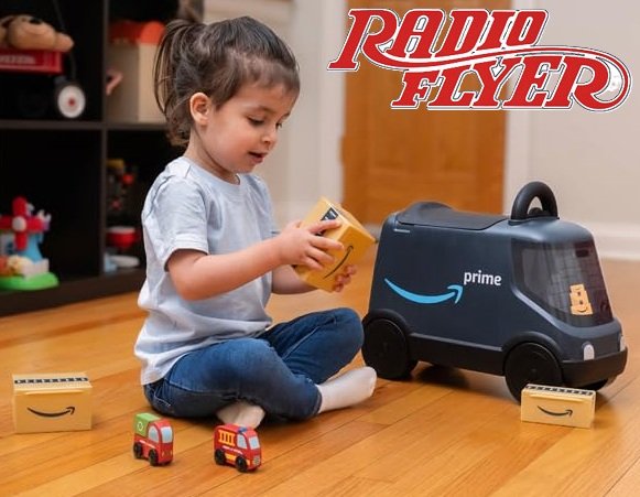 SALE! Amazon Delivery Van Toddler Ride-on
Includes 3 wooden toys, each toy is packaged in miniature Amazon boxes. The seat opens to reveal an under-seat storage compartment.
Click ---> HERE