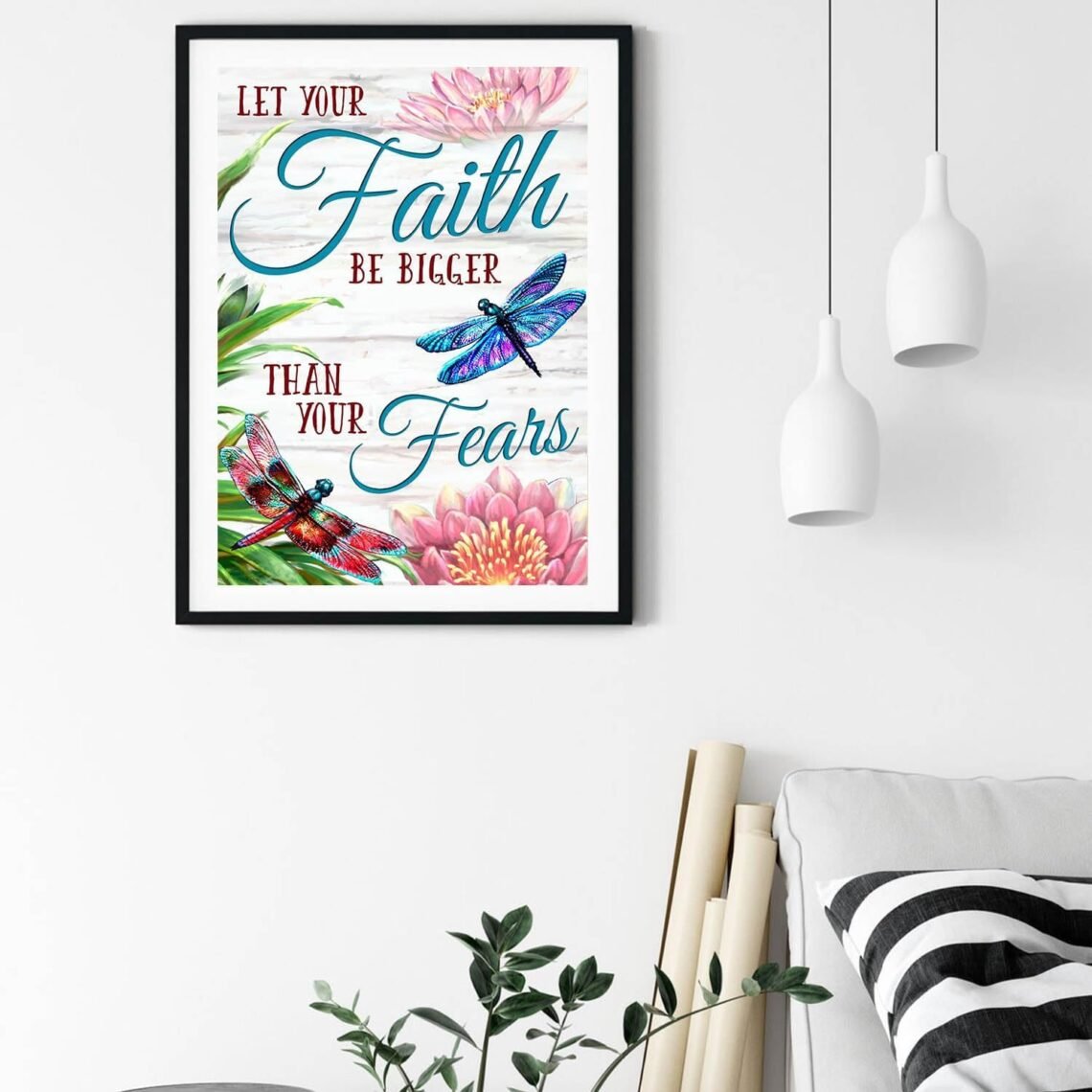 FOXKISS Dragonfly Diamond Art Painting Kits for Adults, Full Drill Diamond Dots Paintings for Beginners, Round 5D Paint with Diamonds Pictures Gem Art Painting Kits DIY Crafts Kits 12x16inch