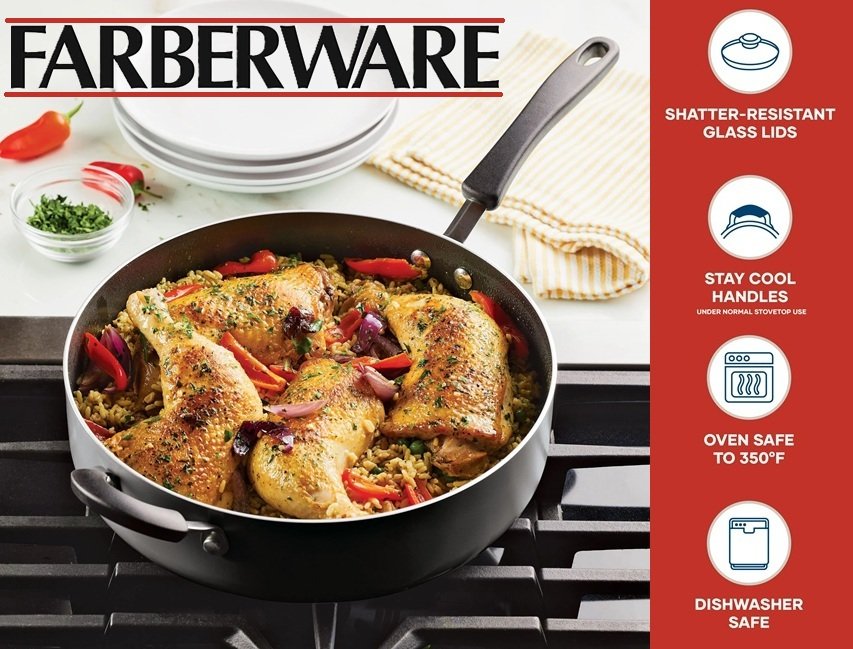 SALE! Farberware 6 Quart Jumbo Cooker Pan
Nonstick, Dishwasher Safe with Helper Handle
Click ---> HERE