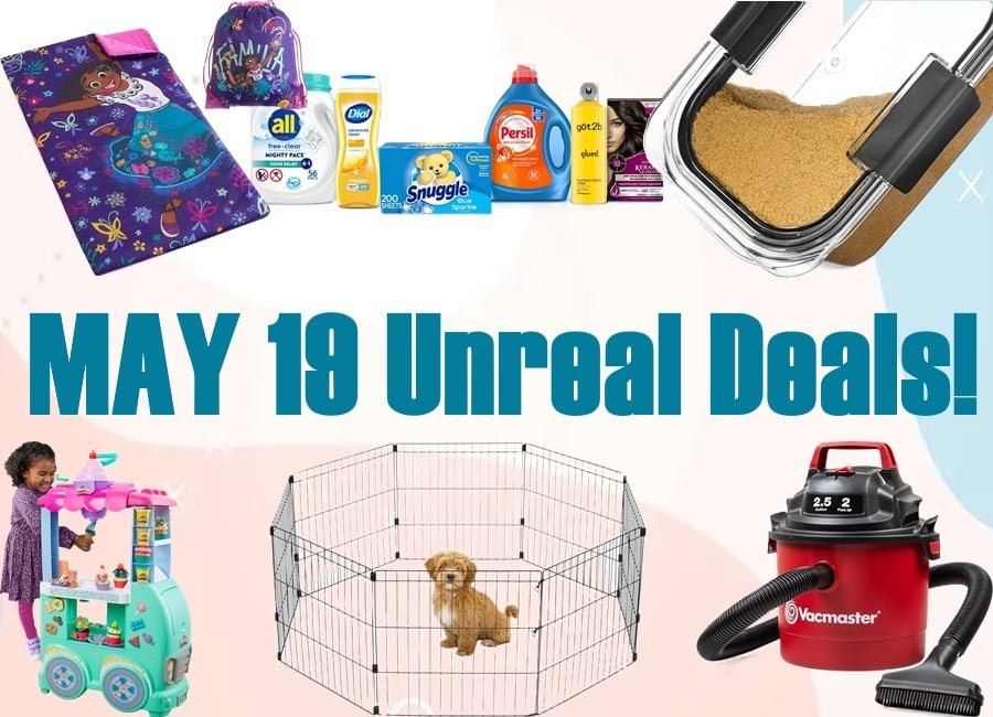 Save $10 when you spend $40 on Household & Beauty Products, SALE! Rubbermaid Brilliance Plastic Food Storage Set, SALE! Vacmaster 2.5-Gal Wall Mountable Wet/Dry Vacuum, SALE! Amazon Basics Foldable Metal Pet Playpen, SALE! Play-Doh Kitchen Creations Sweet Snacks Food Truck, SALE! Idea Nuova Disney Encanto Kids Slumber Set