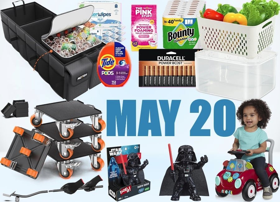 PROMOTION! Get a $15 credit when you spend $50 on Household Essentials, SALE! TBMax Produce Saver Containers Sets, SALE! HOTOR Trunk Organizer with Removeable Cooler, SALE! Heavy Duty Furniture Movers with Wheels, SALE! Radio Flyer Toddler Busy Buggy, SALE! Bop It! Star Wars Darth Vader Game.
