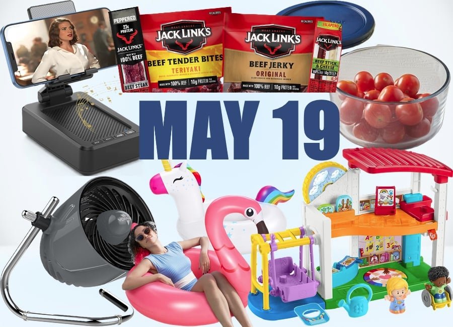  25% coupon on Jack Links, SALE! Anchor Hocking 2 Cup Glass Storage Bowl Sets, SALE! Phone Stand with Bluetooth Speaker, SALE! Vornado Pivot Personal Air Circulator Fan, SALE! Fisher-Price Little People Preschool Playset, SALE! SLOOSH 2-Pack 40″ Inflatable Pool Floats