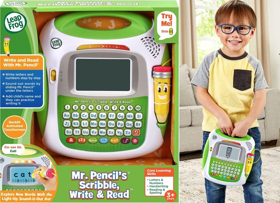 SALE! LeapFrog Mr Pencil's Scribble Write and Read
Mr. Pencil shows kids how to write uppercase and lowercase letters step-by-step, then transforms the letters into animated animals and more
Click ---> HERE