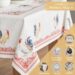 Maison d'Hermine Table Cloth Square Table 100% Cotton Tablecloth for Dining Room, Farmhouse, Home, Hotel, Parties & Wedding - Gifts for Mothers Day Spring & Summer (Campagne, 60" x 60")