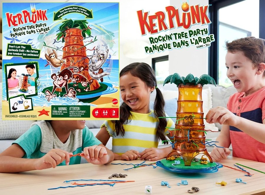 SALE! Mattel Games Kerplunk Rockinβ Tree Party Game
The entire Tree rocks back and forth as you try to remove the sticks and keep the animals from falling
Click ---> HERE