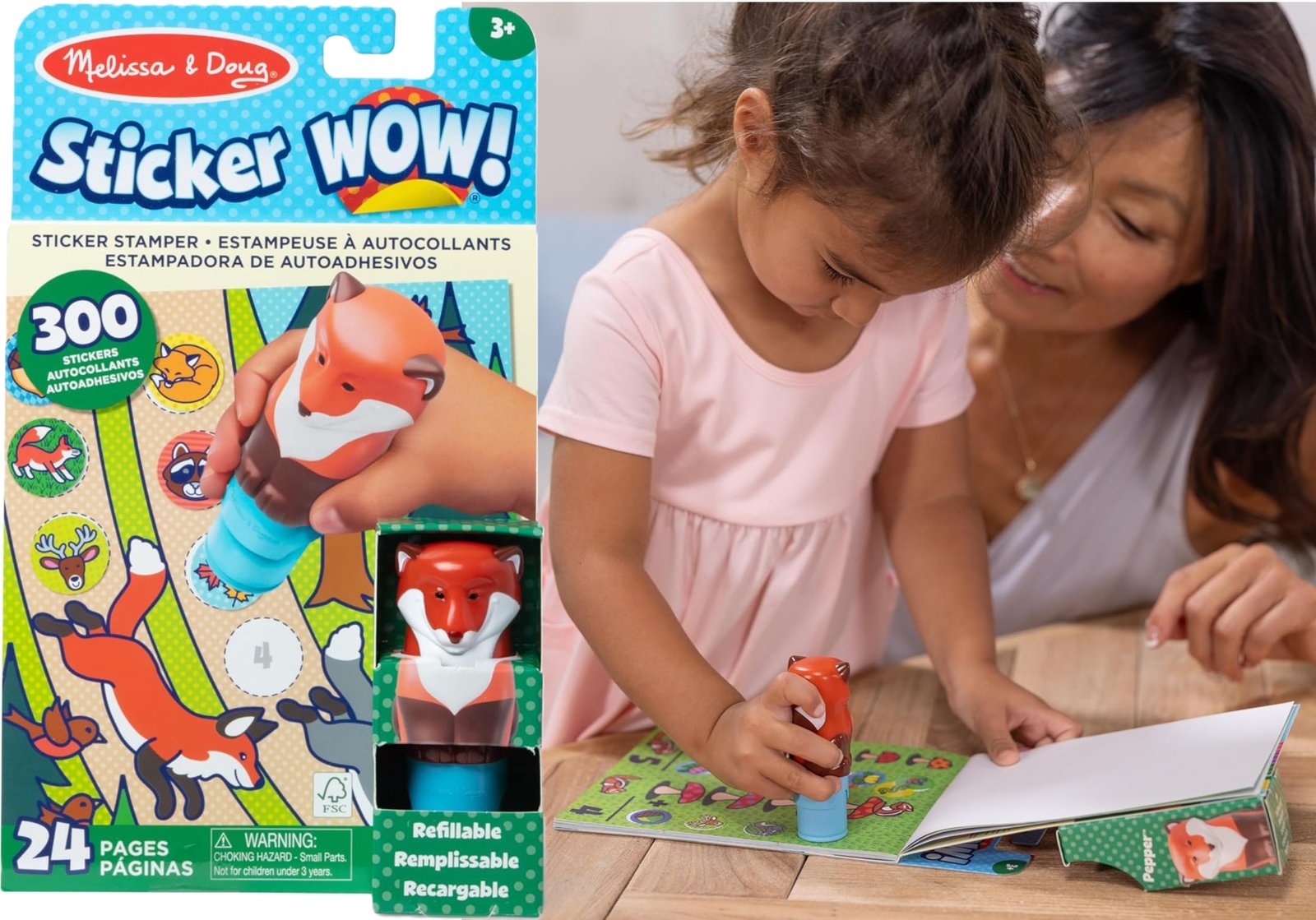 SALE! Melissa & Doug Sticker Wow! Activity Kit
24-Page Pad, Sticker Stamper, 300 Stickers
Click ---> HERE