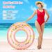 Add a touch of glamour to your pool days with the MoKo Inflatable Pool Float with Glitter. This eye-catching swim ring is filled with shimmering sequins that catch the sunlight, making you the star of any pool