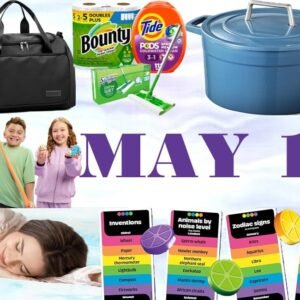 PROMOTION! Get a $10 credit when you buy 3 P&G Household Essentials, SALE! CAROTE 5QT Cast Iron Dutch Oven, SALE! DUMOS Cooling Gel Mattress Toppers, SALE! HOTOR Gym Duffle Bag with Shoe Compartment, SALE! Drop Trivia Electronic Party Game with Voice and Sounds, SALE! Elmer’s Stretch ‘N Create Dough Kit