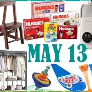 Sale on Huggies Diapers & Wipes, SALE! 8 In 1 Vegan Milk Maker Machine, SALE! Winsome Beech Wood Double Step Stool, SALE! Songmics Portable Wardrobe Organizer with Cover, SALE! Bunch O Balloons Shark Water Slide, SALE! Crayola Colourwhirls Spinning Art Set