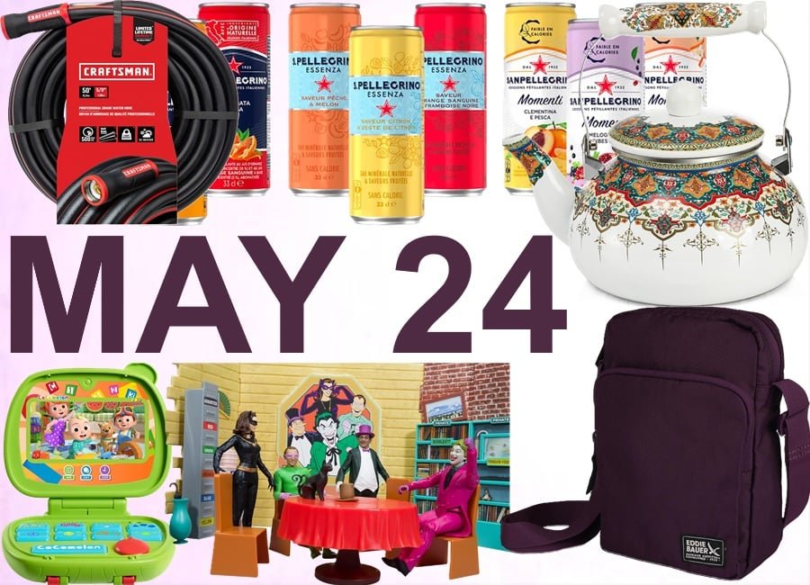  20% coupon on Sanpellegrino & Acqua Panna Flavored and Sparkling Waters, SALE! ZOOFOX Boho Floral Ceramic Enamel Tea Kettle, SALE! Eddie Bauer Jasper Crossbody Bag, SALE! Craftsman Professional Grade Garden Hose, SALE! DC McFarlane Retro Batman '66: Villains Lair, SALE! CoComelon Sing and Learn Laptop