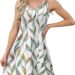 OFEEFAN Womens Summer Dresses 2025 Loose V Neck Sleeveless Sundresses Swimsuit Coverup with Pockets Floral/Plain/Eyelet