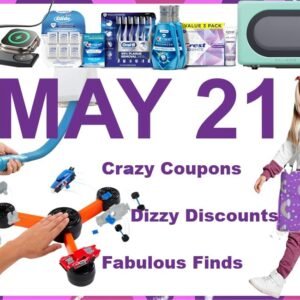 PROMOTION! Save $5 when you buy 2 Procter & Gamble Oral Care Items, SALE! Galanz Microwave Ovens, SALE! MagSafe Minimalist Wireless Charger Stand, SALE! Holikme Dryer Vent Cleaner Kit, SALE! Hot Wheels Build ‘N Slam Game, SALE! Pillani’s Kids Activity Travel Tray