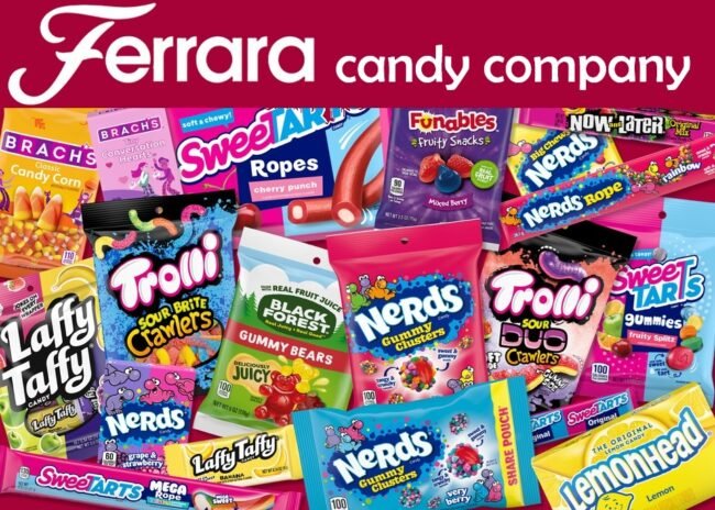 Candy, gummies, fruit snacks, chewy treats, and sweet snacks featured in a promotional savings event.