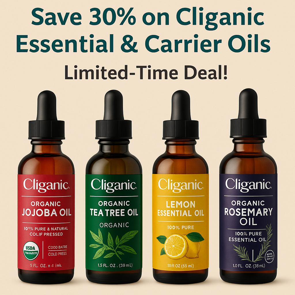 Save 30% on Cliganic Oils