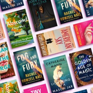 "June First Reads Are Here!" A simple stack of books or an open book icon on the left side in navy blue and gold