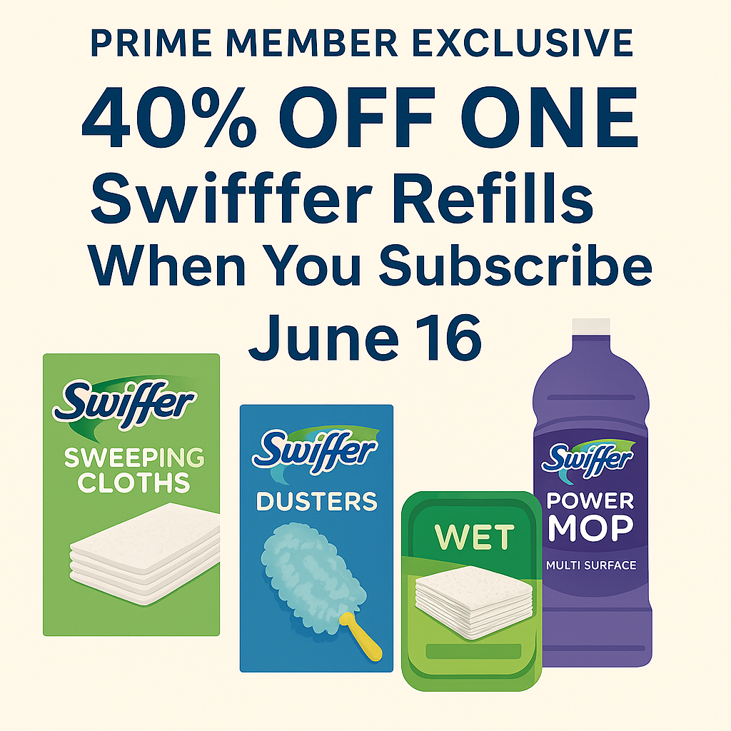 Prime Members Save 40% on Swiffer Refills