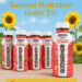 8-pack of BODYARMOR ZERO Sugar Watermelon Strawberry sports drinks, featuring bold red bottles with white caps and natural fruit imagery on the label