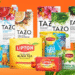 Assorted Lipton, TAZO, and herbal tea products featured in a winter-themed Daily Deal Busters promotion