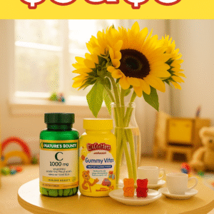 Summery promotional image with sunflowers showcasing three under-$5 dorm room decor items: butterfly wall decals, flower mirror, and rainbow light. Includes the text "July 30 Deal Drop" at the top and "dailydealbusters.com" at the bottom.