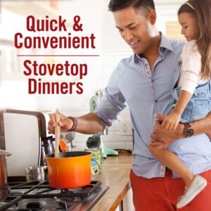 Chef Boyardee Beef Ravioli 4-pack on a kitchen counter with price and coupon savings highlighted.