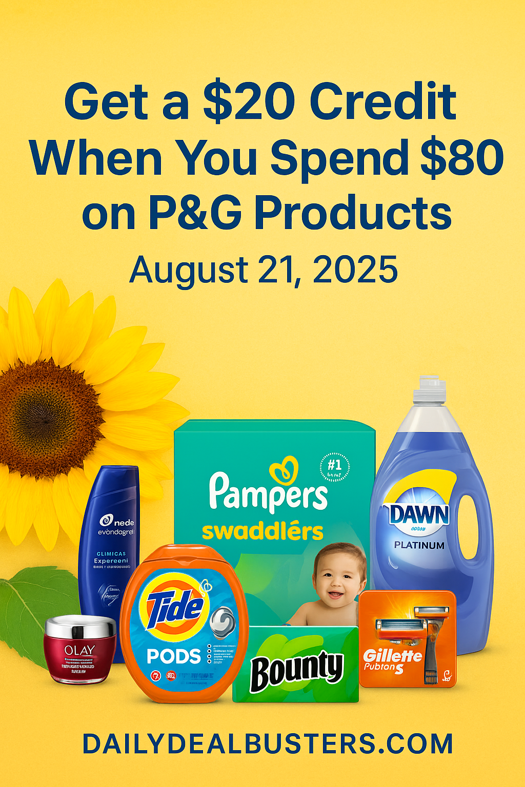 Get a $20 Credit When You Spend $80 on P&G Products